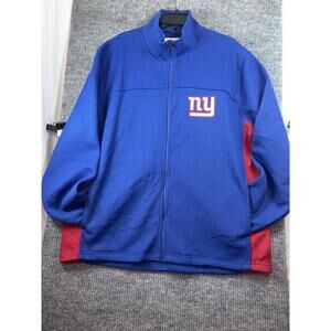 NFL New York Giants Sweater Fleece Full Zip Jacket Coat Men's 2XL Football Heavy